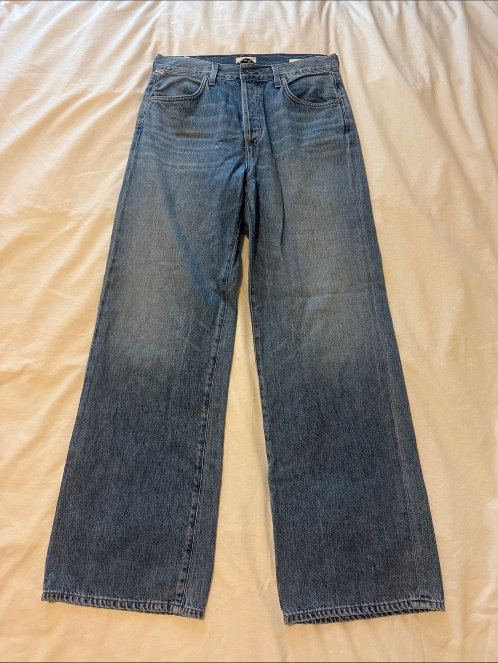 Citizens Of Humanity Annina Wide Leg Denim Jeans in Blue size 27